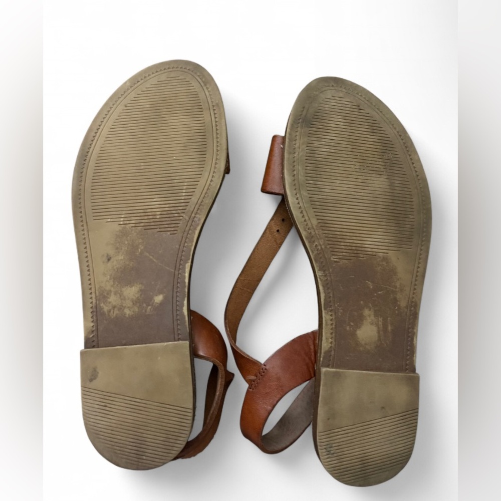 Steve Madden Womens Brown Ankle Strap Brown Buckle Leather Sandals Women’s 6.5 - Picture 3 of 3